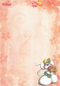 Diddl sheet A4 no. 102 Diddlina and bouquet of flowers