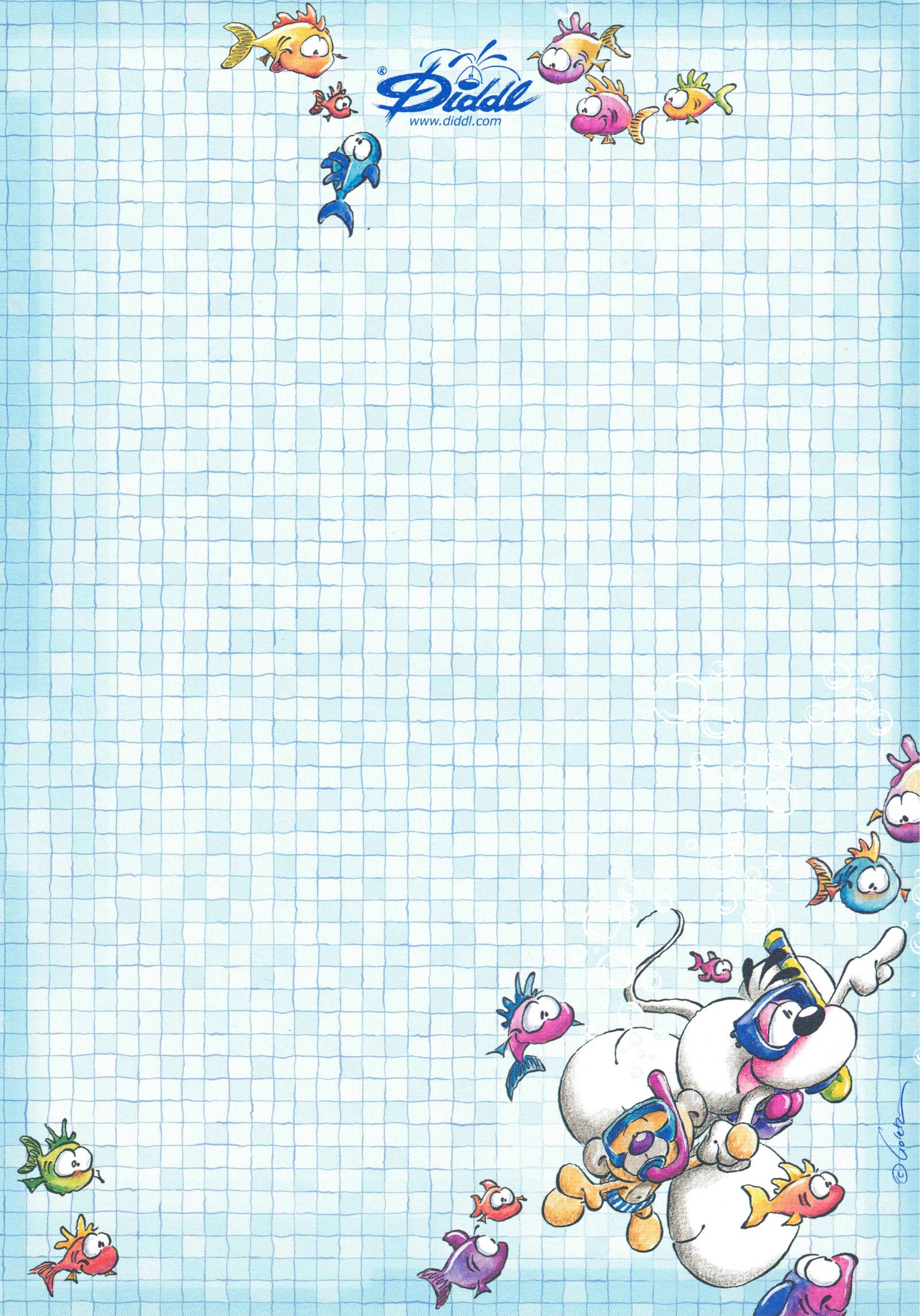 Diddl-Blatt A4 Nr. 122 Tauchspass