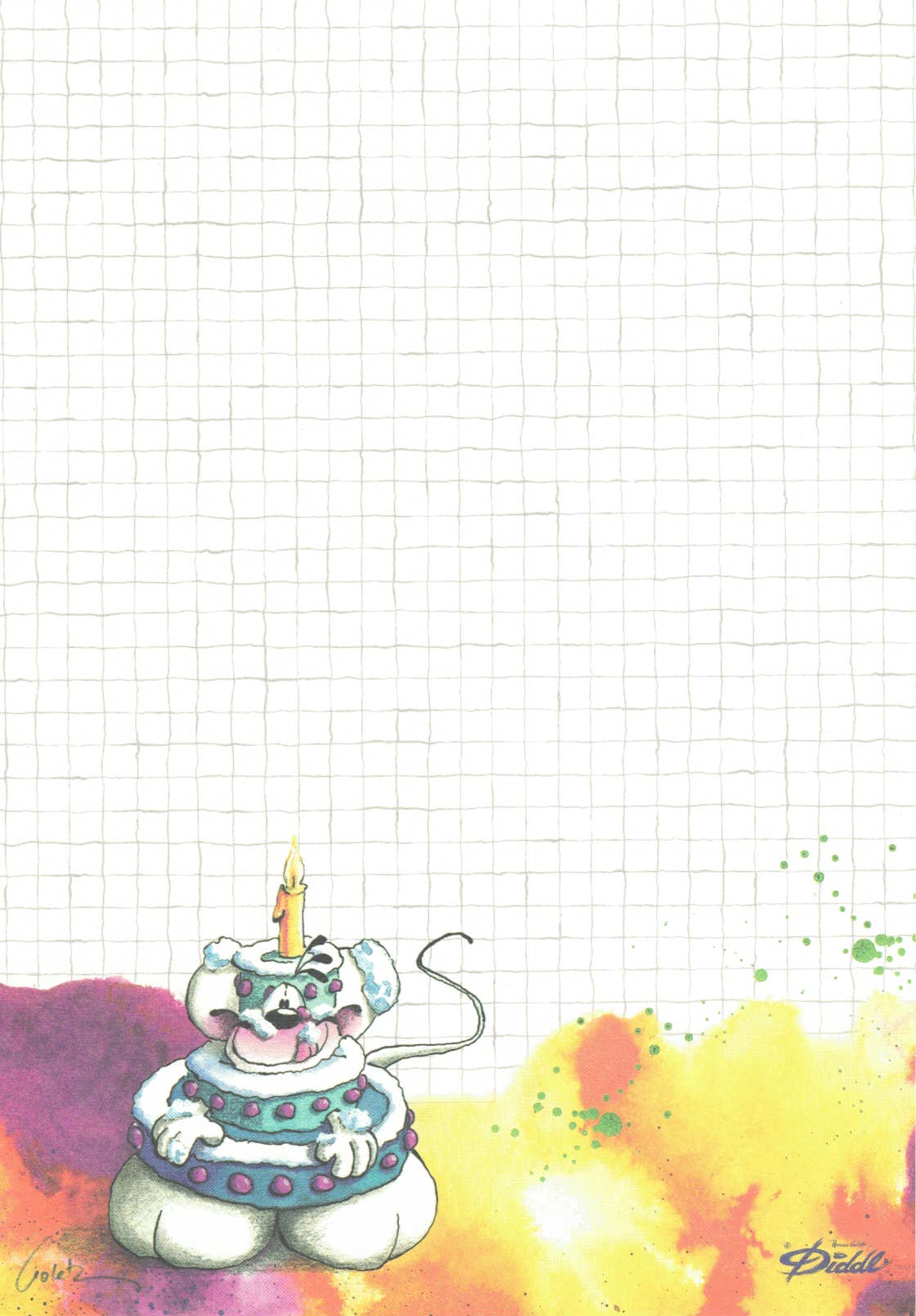 Diddl sheet A5 No. 139 Cake server