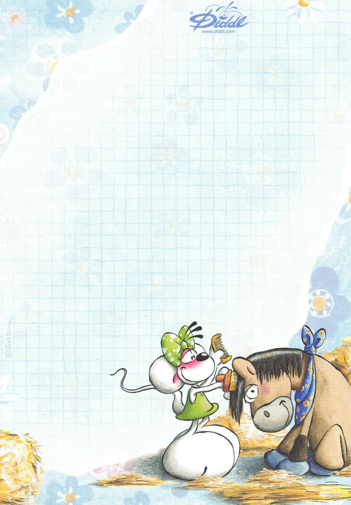 Diddl Sheet A5 No. 269 Loving Mane Care