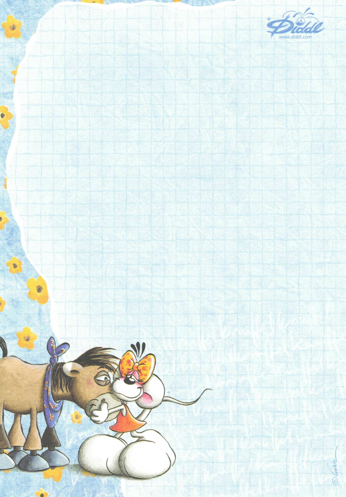 Diddl sheet A5 No. 284 Cuddle sessions for Galupy