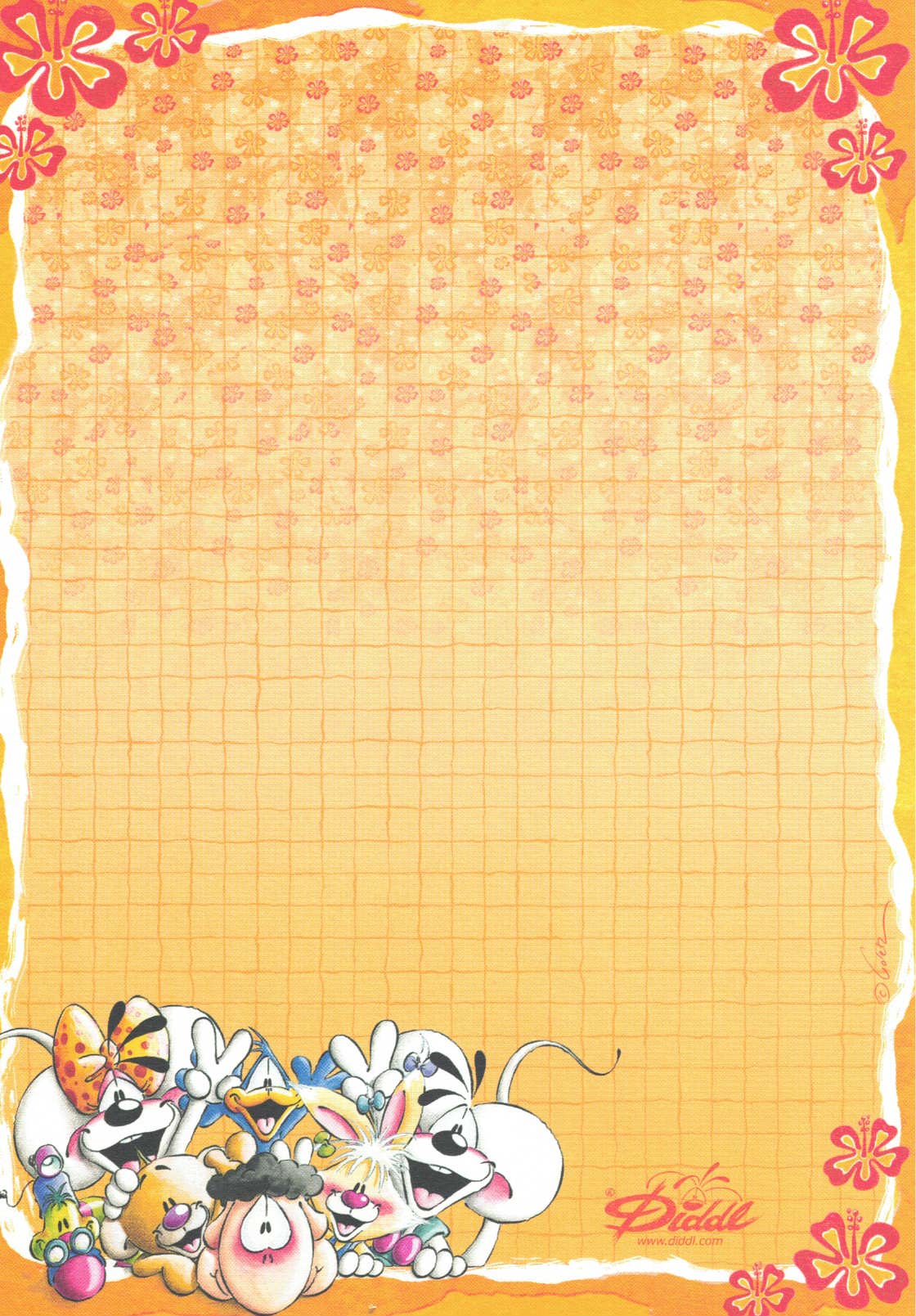 Feuille Diddl A5 n° 302 Photo de groupe avec « Merks mir »