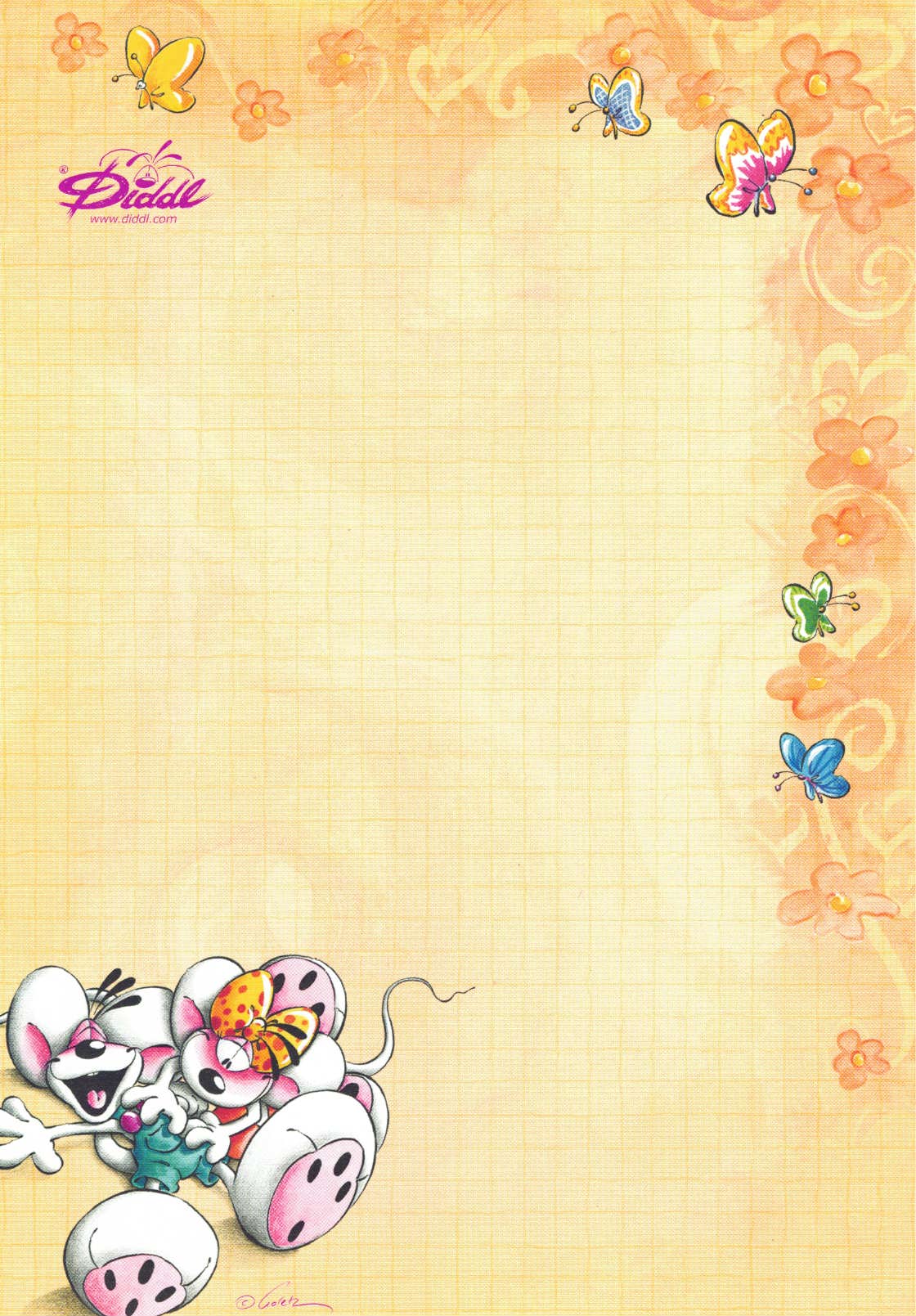 Feuille Diddl A5 n° 315 Chatouilleur de ventre