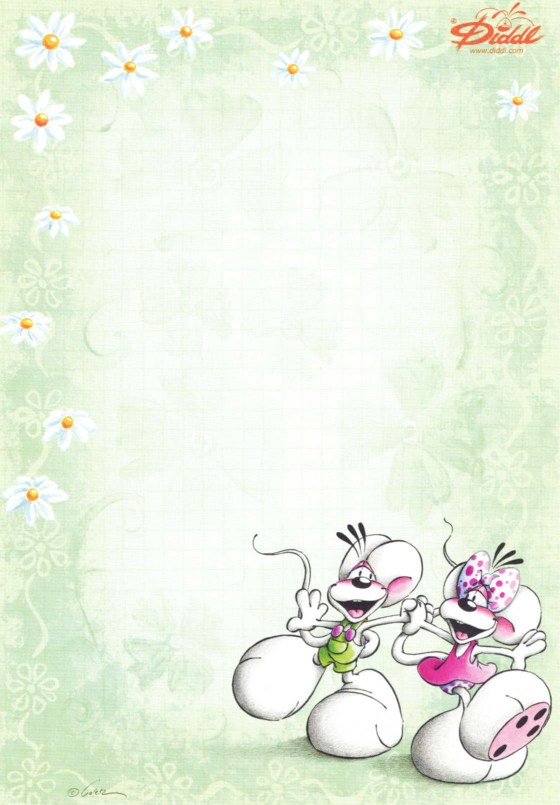 Feuille Diddl A5 n° 322 Souris dansantes amusantes