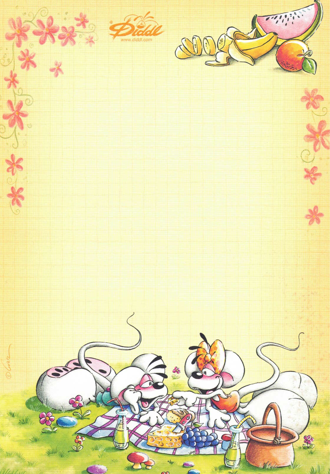 Diddl sheet A5 No. 323 picnic couple