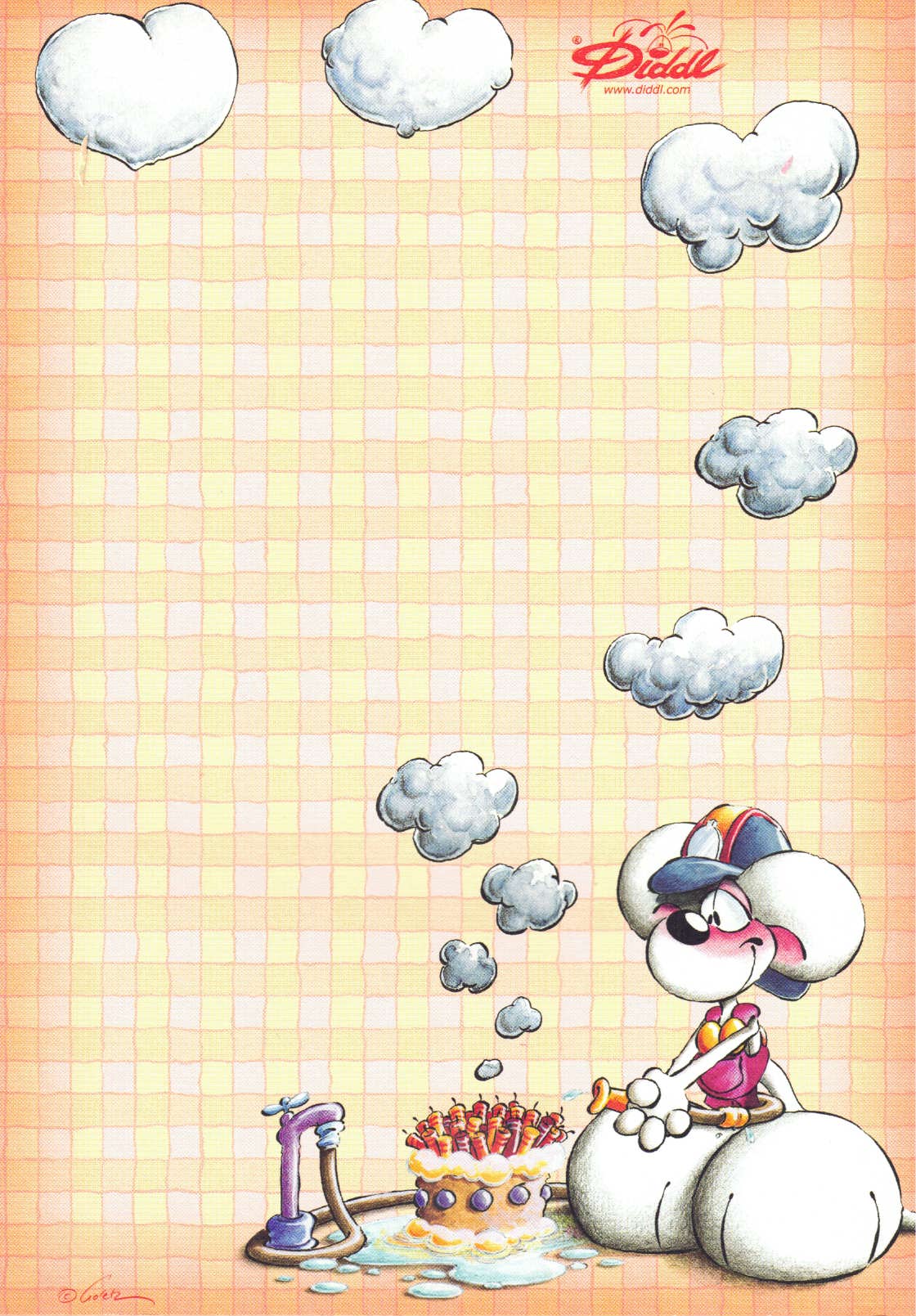 Diddl sheet A5 No. 328 Diddl cake eraser