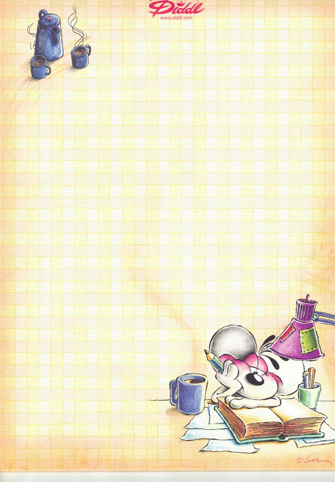 Diddl sheet A5 No. 335 Mathemuffel