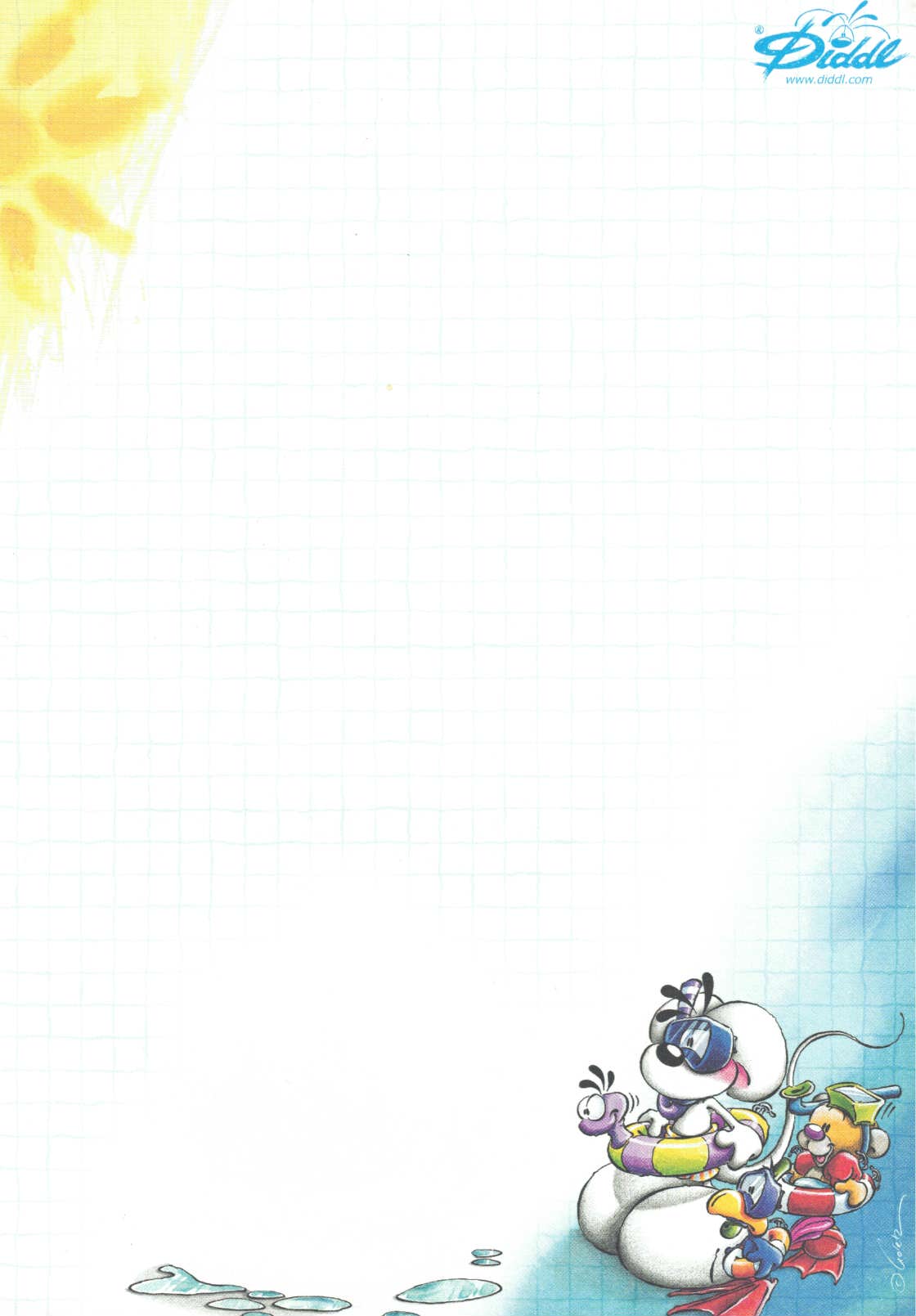 Diddl sheet A5 no. 340 Occupied swimming pool