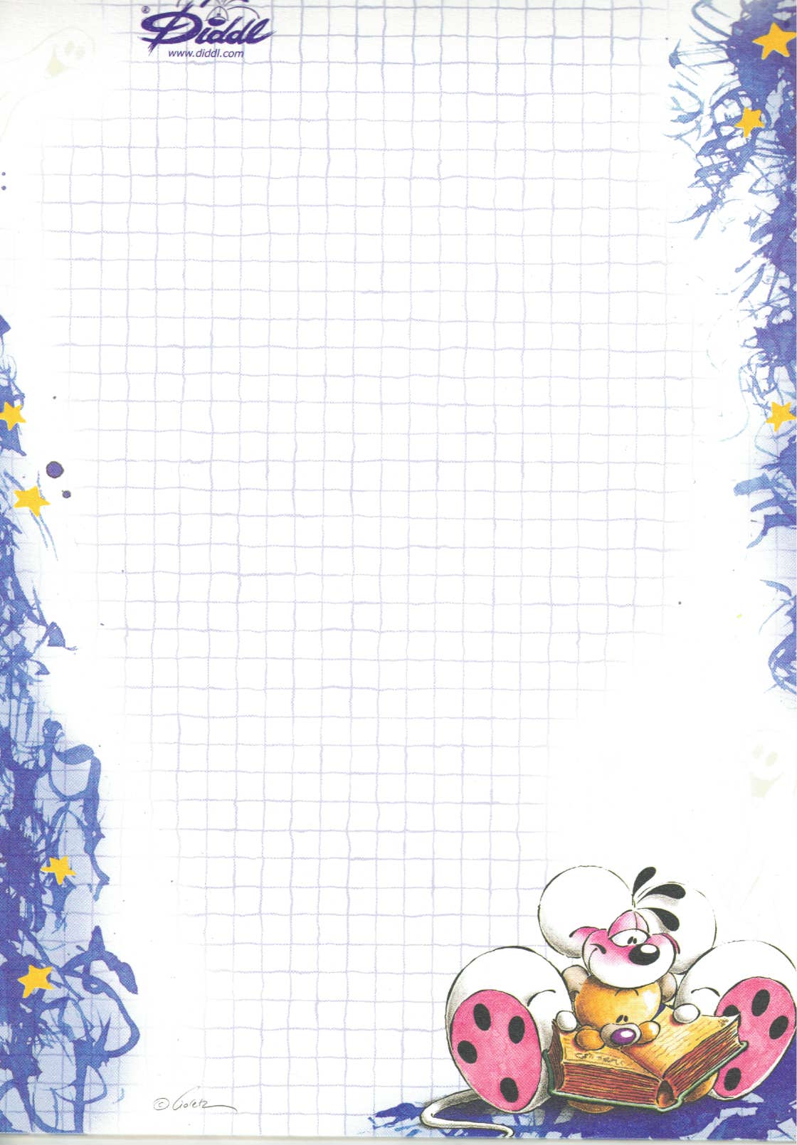 Diddl sheet A5 No. 343 Reading lesson 1