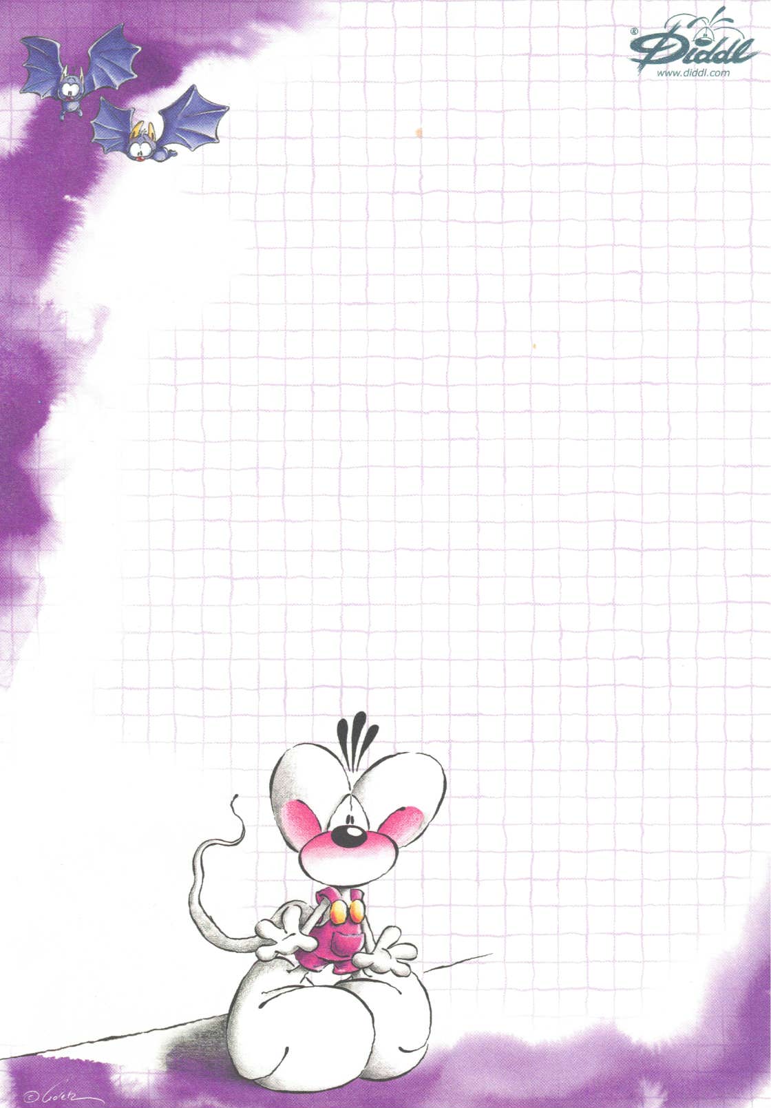 Diddl Sheet A5 No. 348 Diddl startled