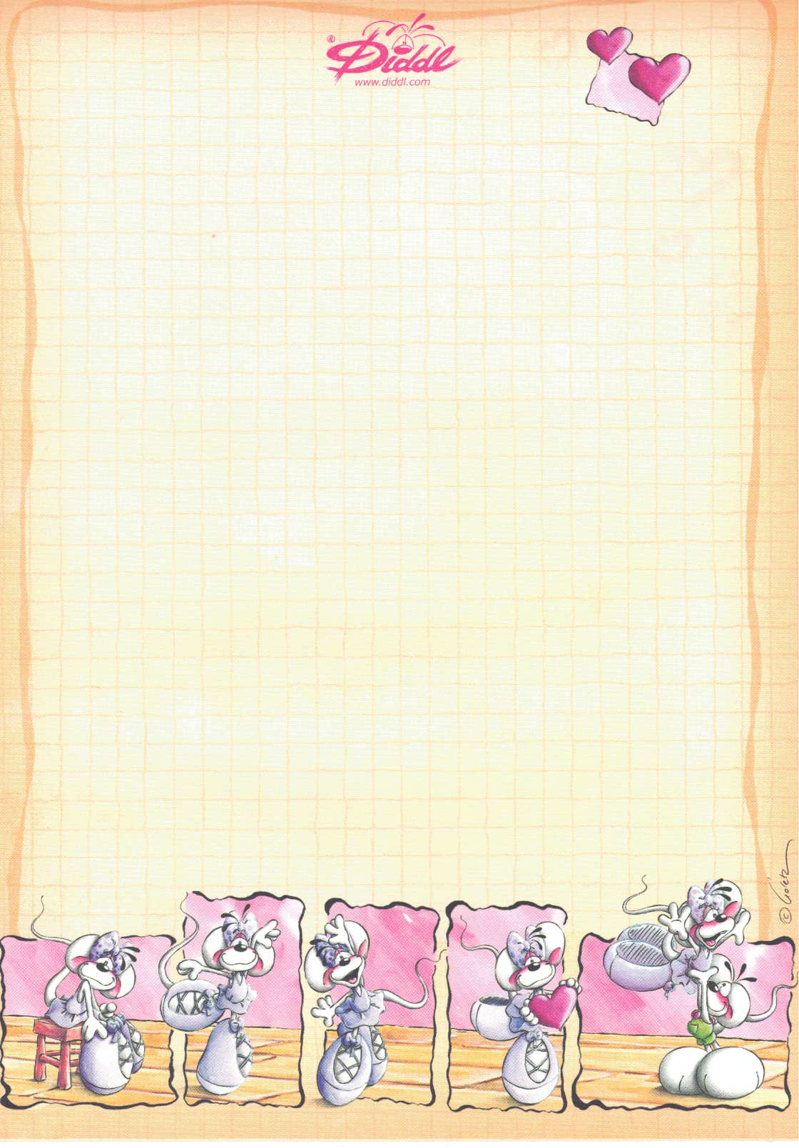 Diddl sheet A5 No. 350 Diddliges Pas de deux