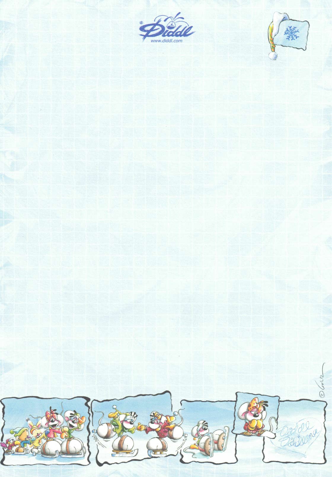 Diddl sheet A5 no. 359 Ice skating dance