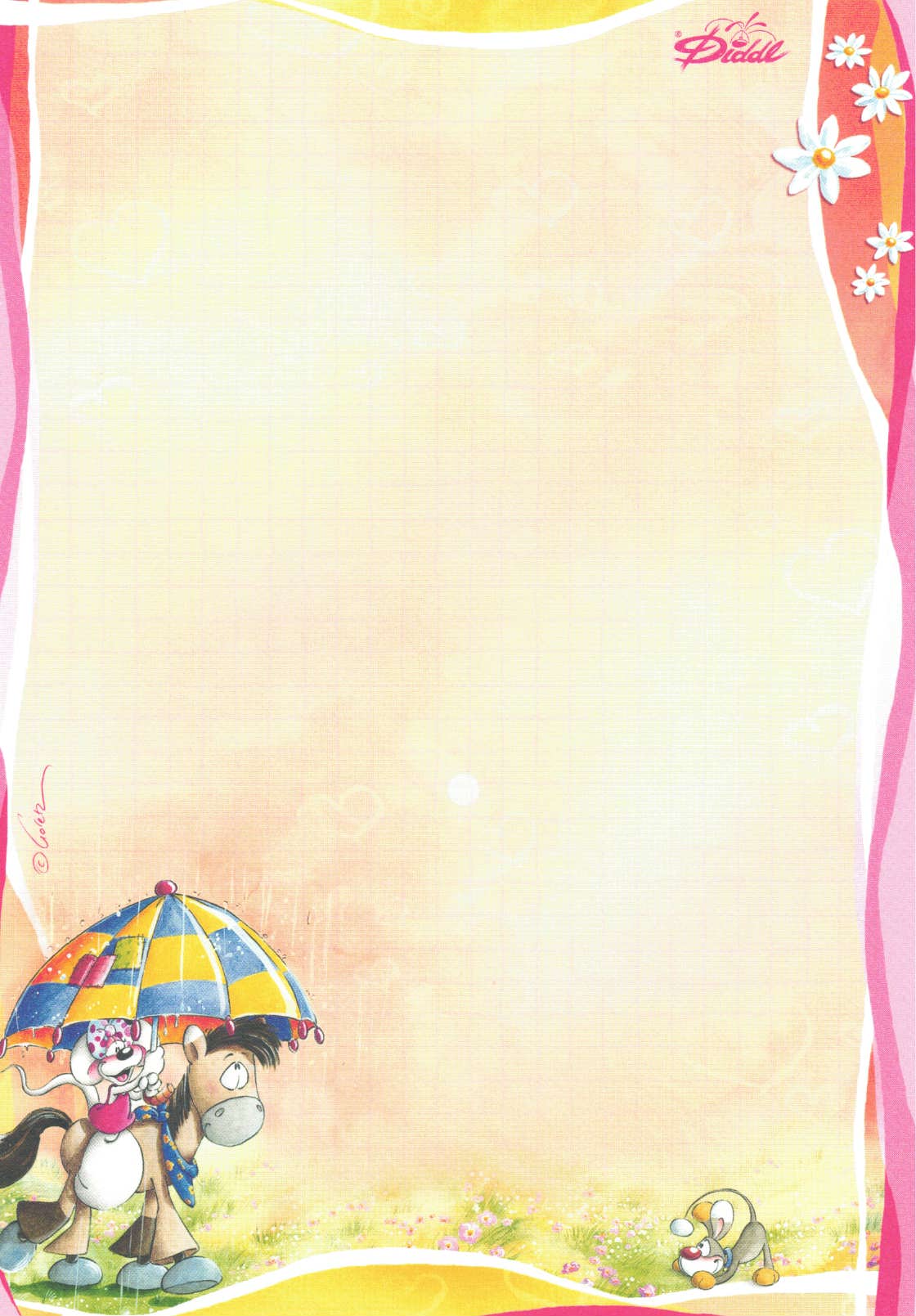 Diddl sheet A5 No. 387 Diddlina's rain ride