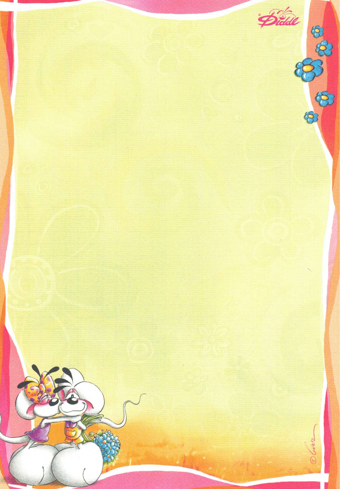 Diddl sheet A5 no. 389 Kiss Giver