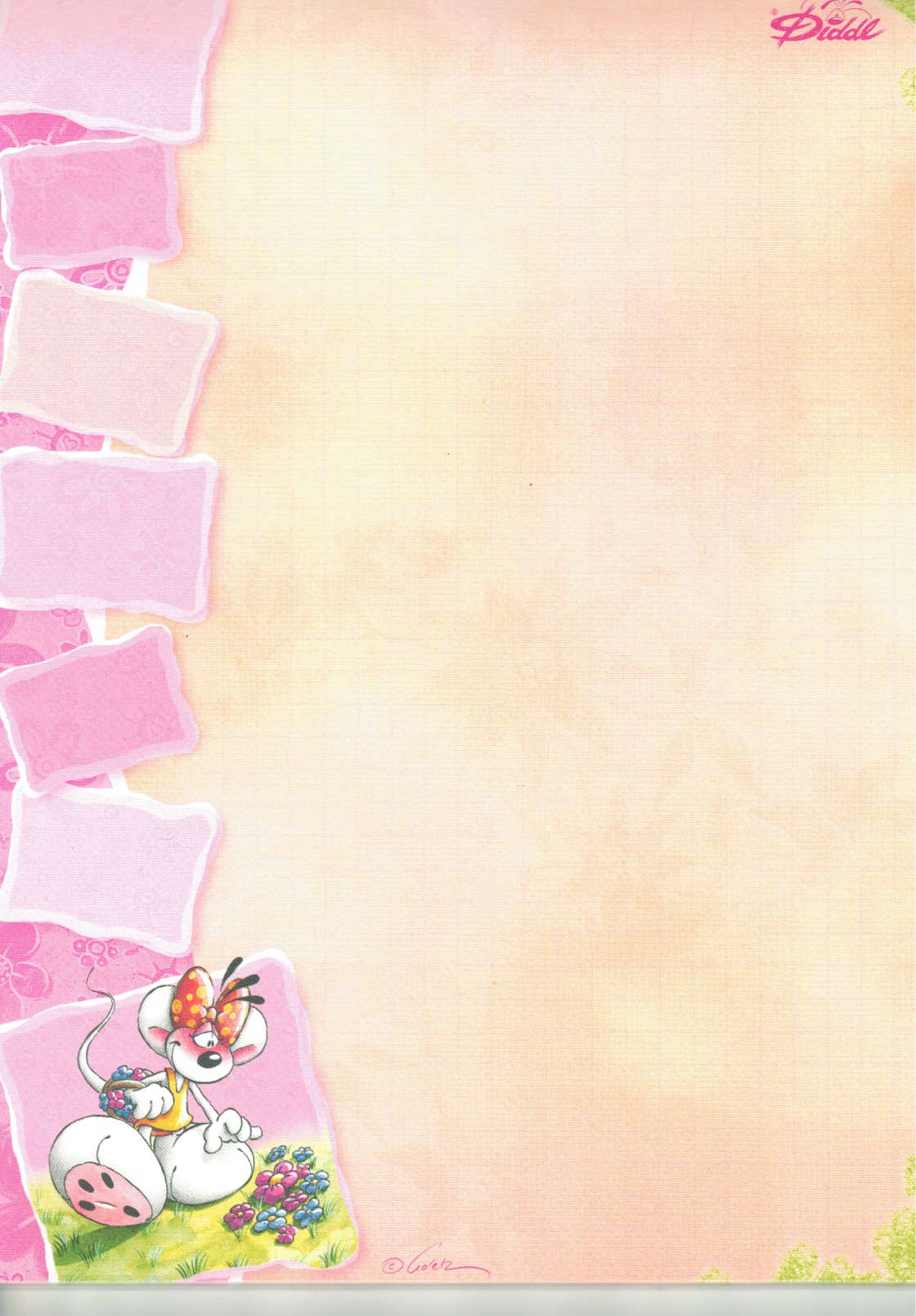 Diddl sheet A5 No. 393 Flower picking Diddlina