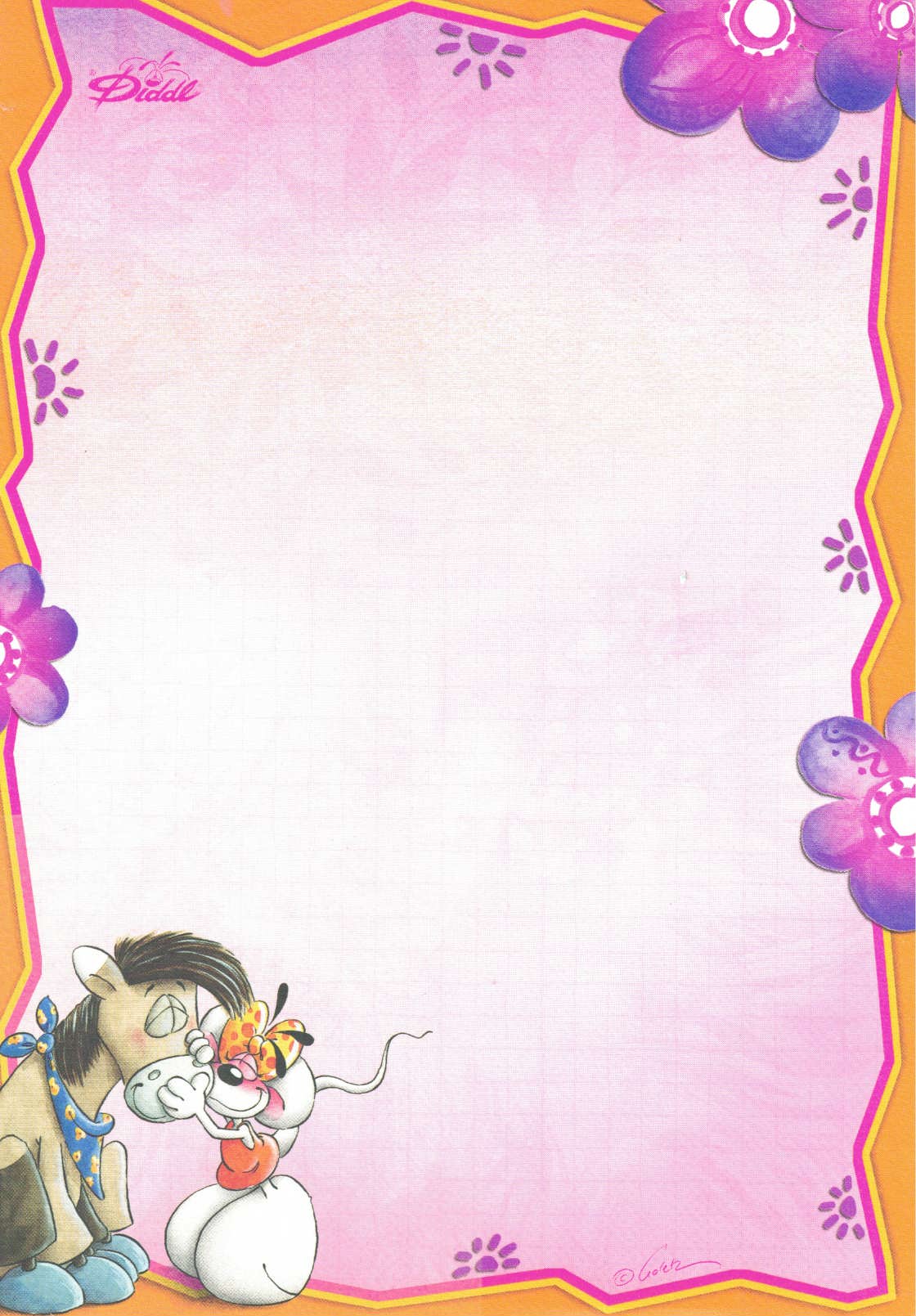 Diddl sheet A5 No. 400 Galupy Cuddle Time