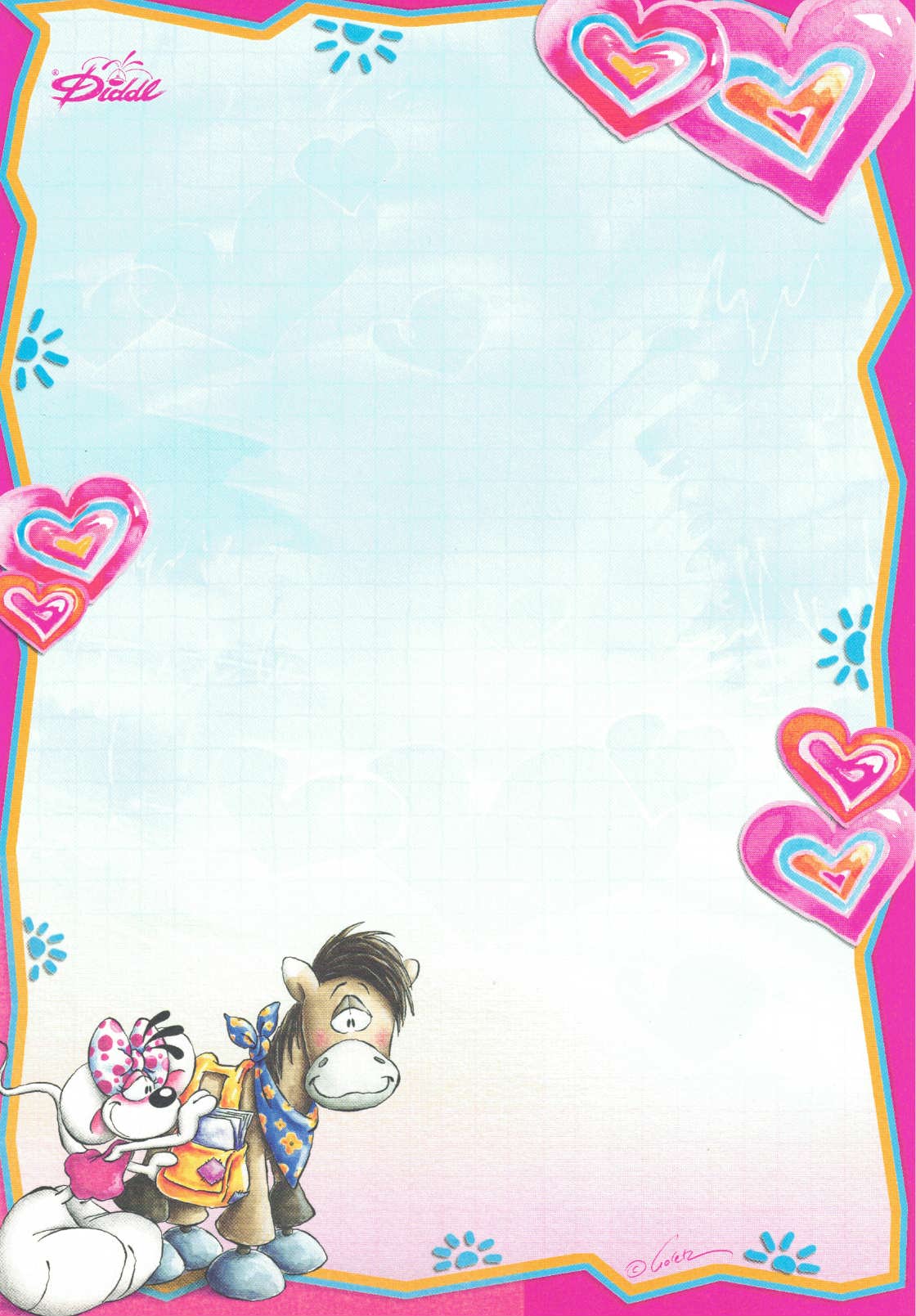 Diddl sheet A5 no. 401 Postman horse