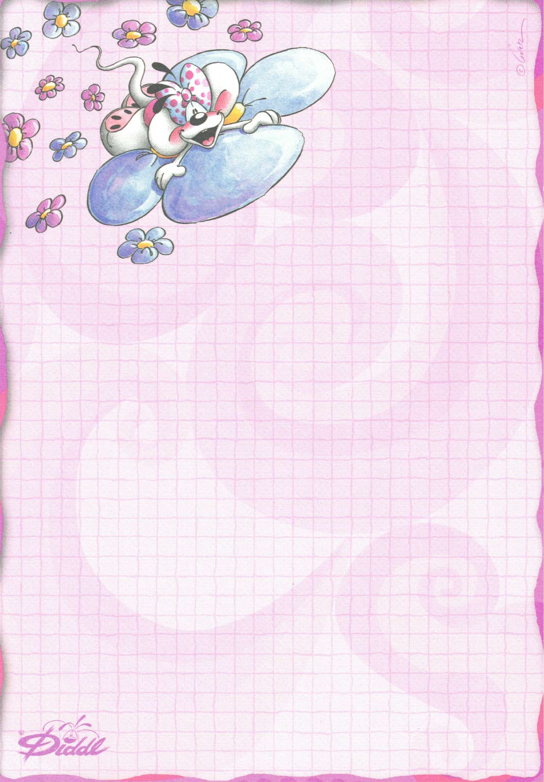 Diddl sheet A5 no. 412 Flower Glider