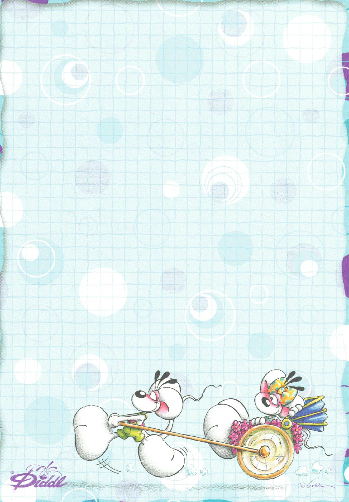 Diddl sheet A5 No. 414 flower rickshaw