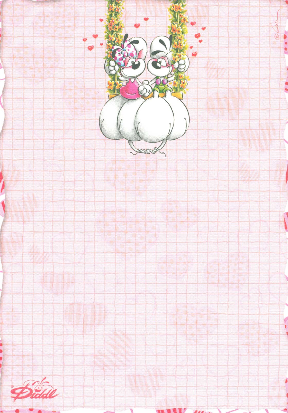 Feuille Diddl A5 n° 417 Romance rockante