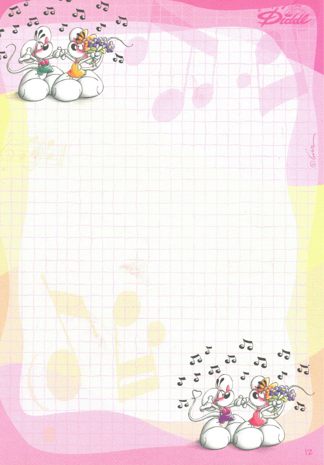 Feuille Diddl A5 n° 423 Couple dansant