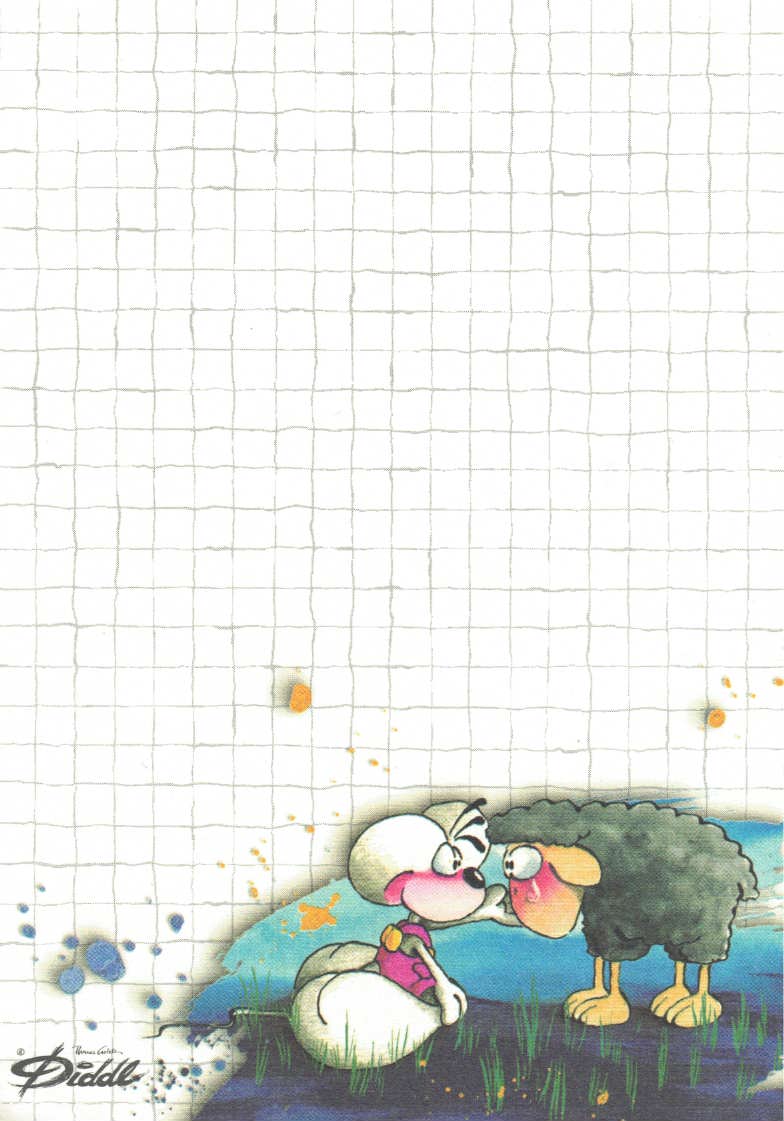 Diddl sheet A6 no. 58 Sheep comforter