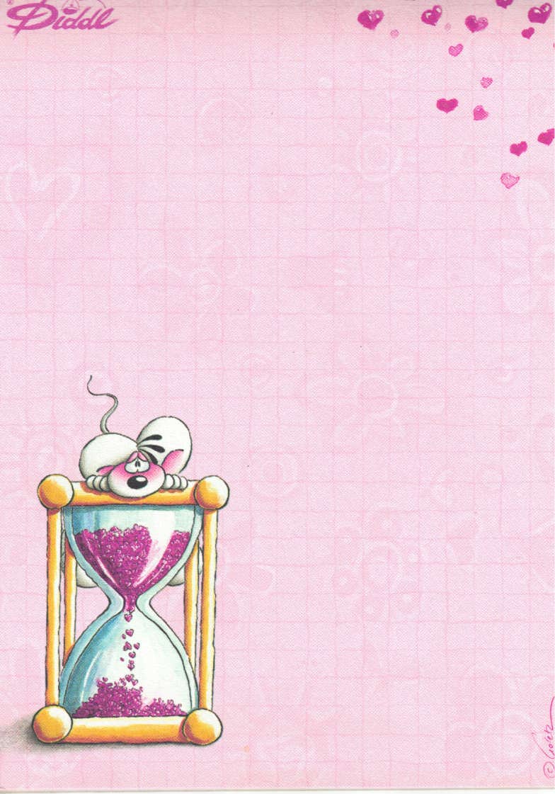 Diddl sheet A6 No. 109 Love hourglass