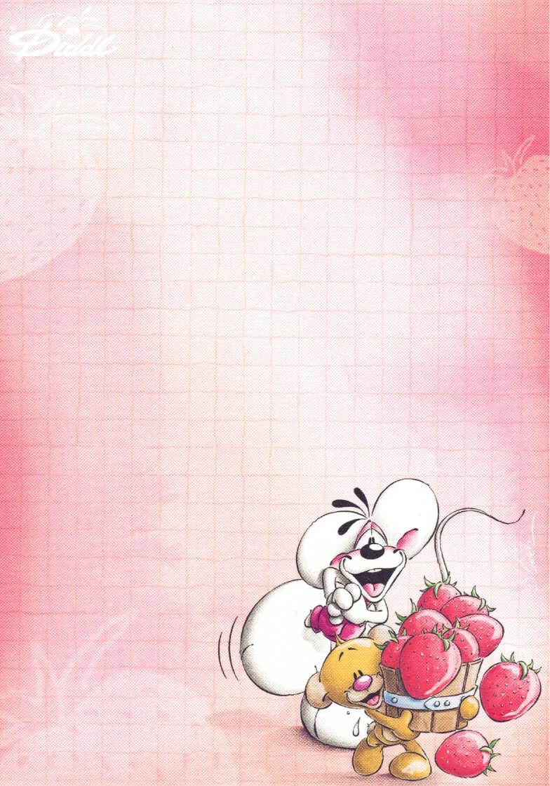 Feuille Diddl A6 n° 127 Fête des fraises