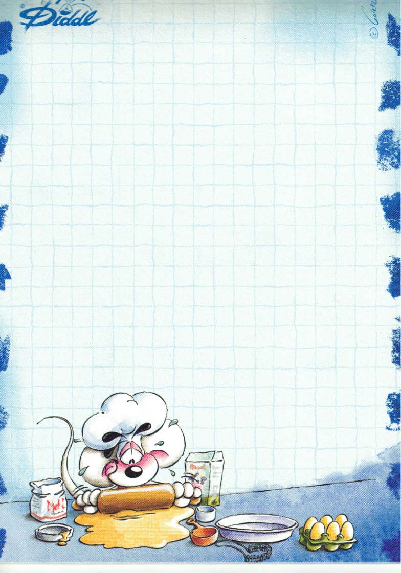 Feuille Diddl A6 n° 132 pour pâtissier