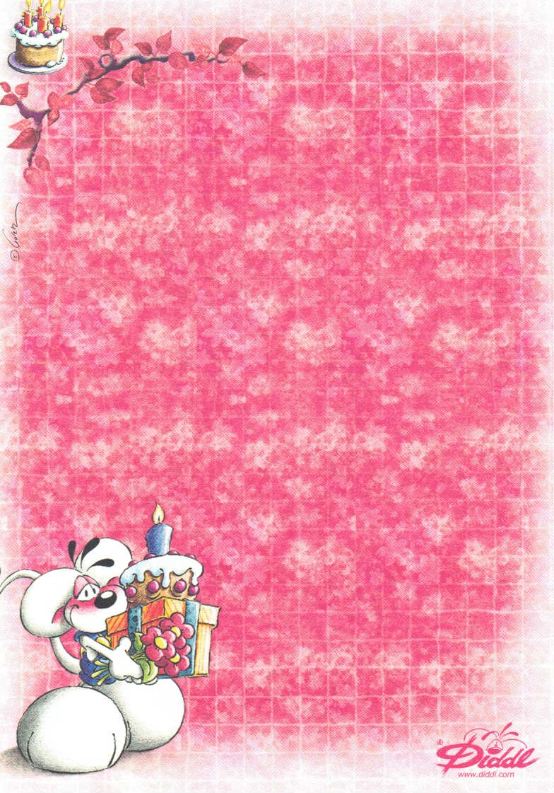 Feuille Diddl A6 n° 146 Apporteur de cadeaux