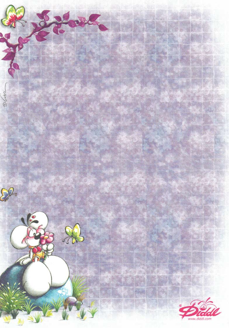 Feuille Diddl A6 n° 147 Renifleur de fleurs