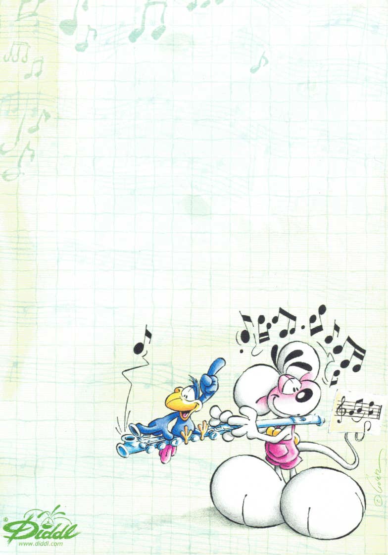 Diddl sheet A6 no. 154 Flute player