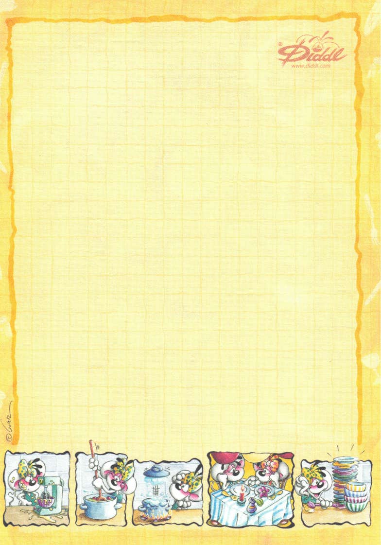 Diddl sheet A6 No. 169 Diddlina with dishes