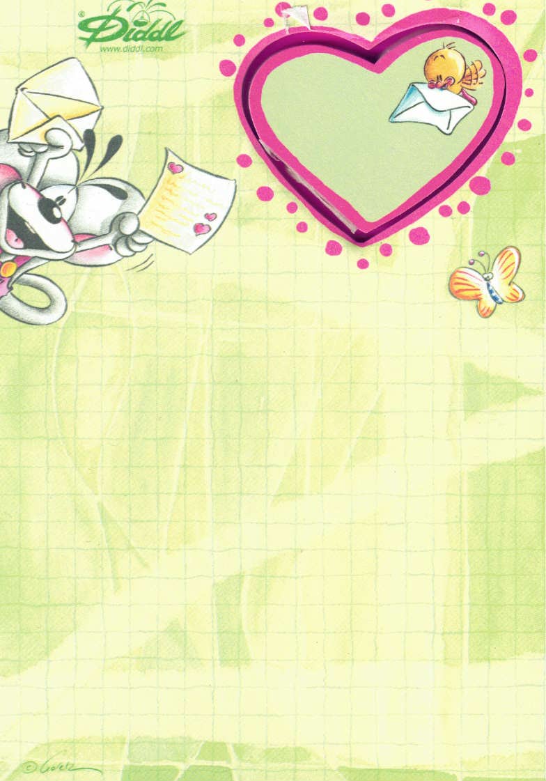 Diddl Sheet A6 No. 183 Joyful Letter Recipient