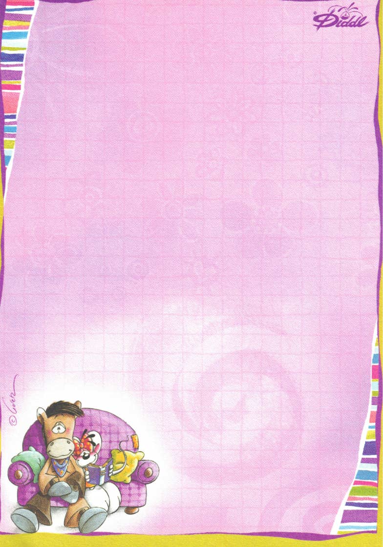 Diddl sheet A6 no. 192 Galupy + Diddlina on sofa