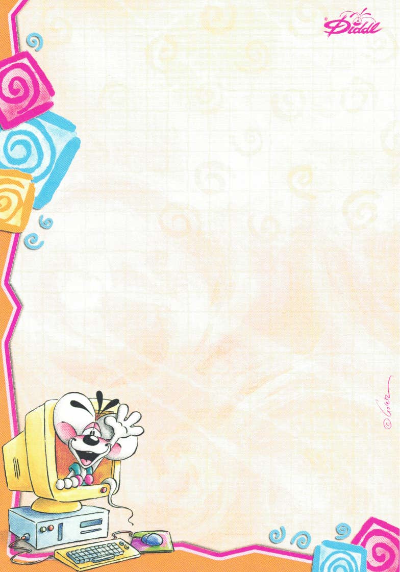 Diddl sheet A6 No. 196 Diddl in the computer