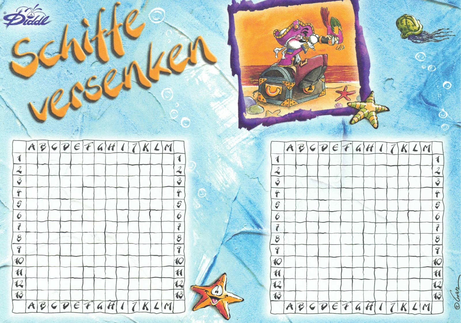 Schiffe versenken-Blatt A5