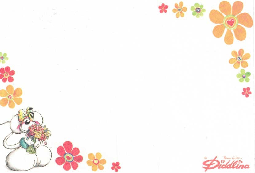 Diddl Blatt Zettelbox Nr. 29 Diddlina mit Blume