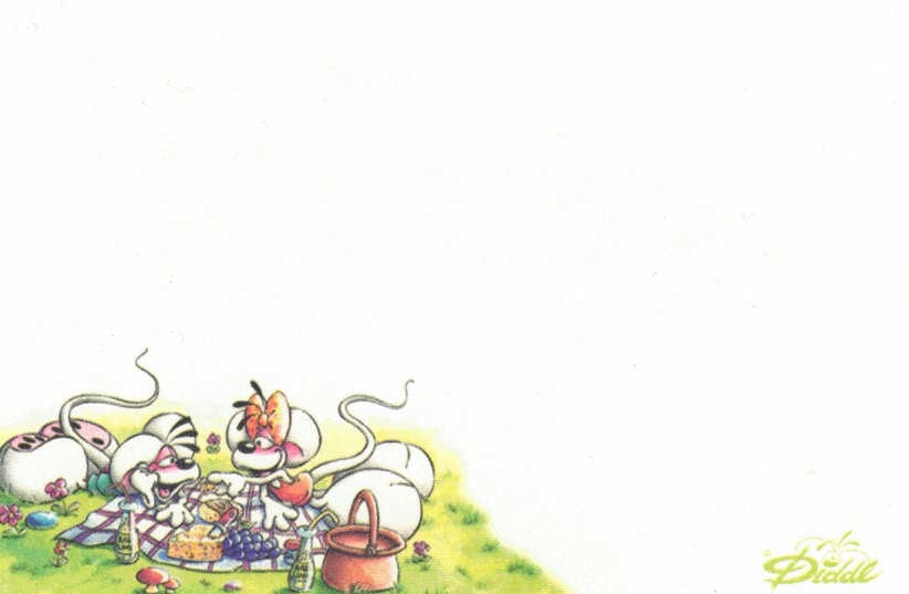 Diddl Blatt Zettelbox Nr. 39 Diddl + Diddlina Picknick