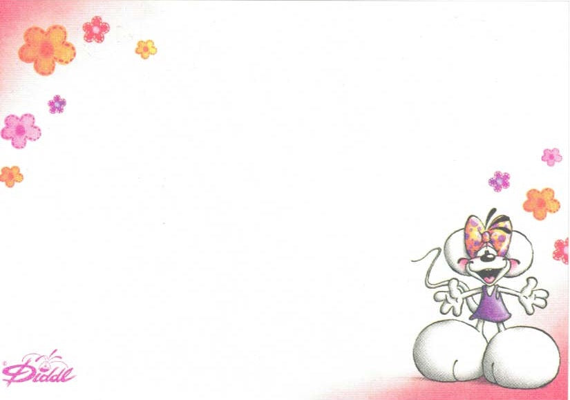 Diddl Blatt Zettelbox Nr. 44 Diddlina freut sich