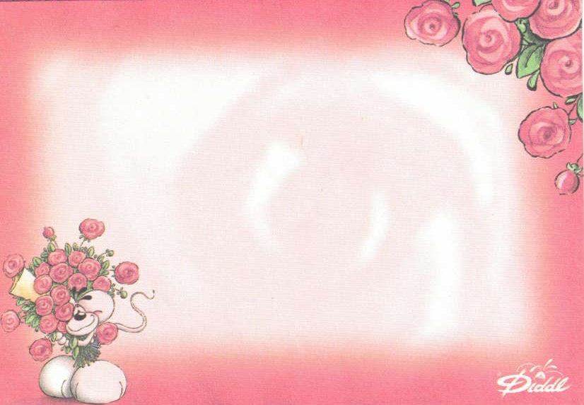 Diddl Blatt Zettelbox Nr. 23 Diddl schenkt Rosen