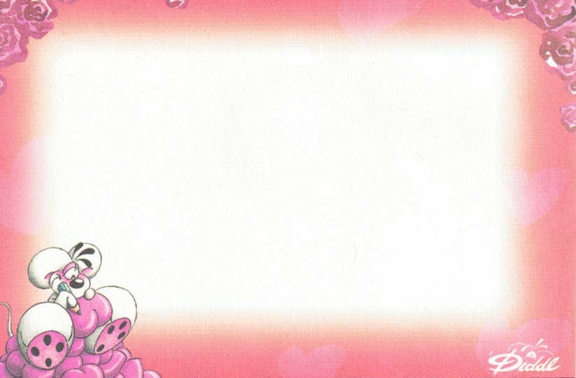 Diddl Blatt Zettelbox Nr. 22 Diddl schreibt Liebesbrief