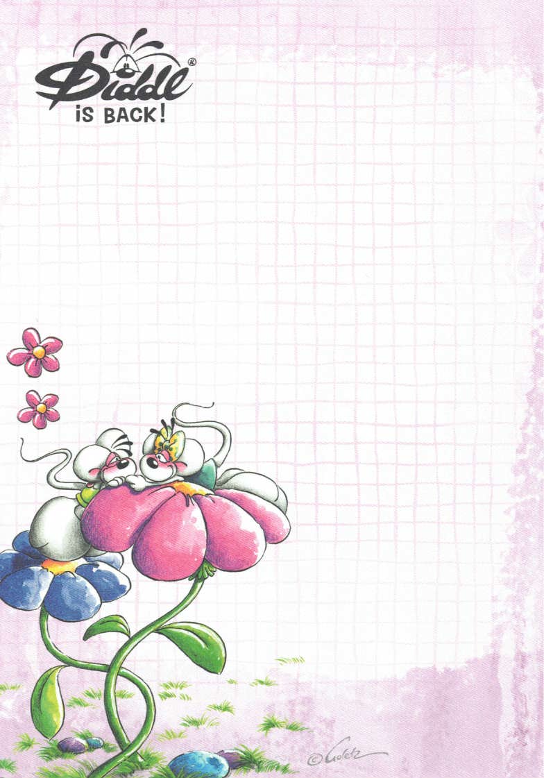 Diddl-Duftblatt A6 Diddl und Diddlina Blumen-Duft