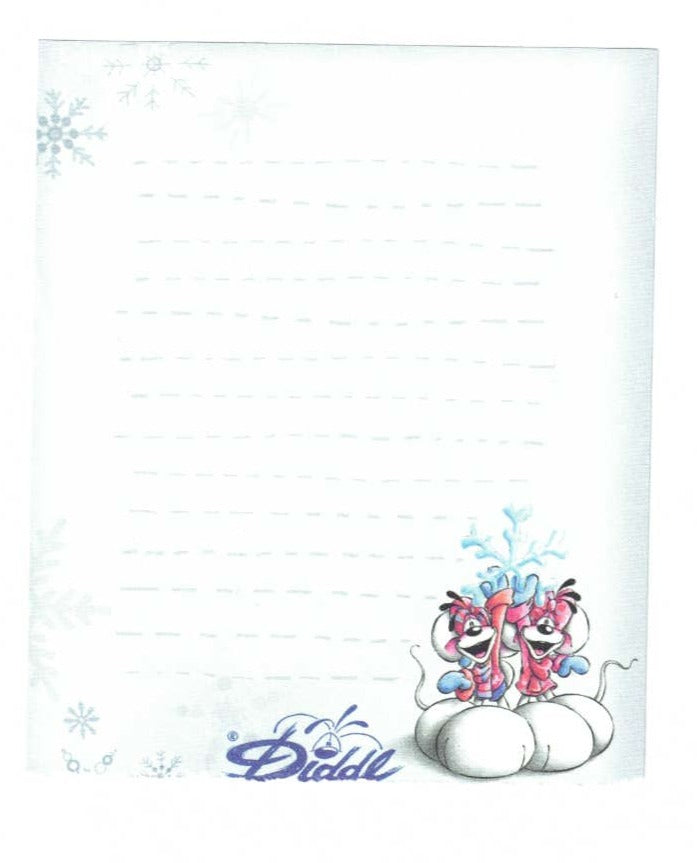 Diddl Winterblatt Nr. 4 Diddl + Diddlina blau