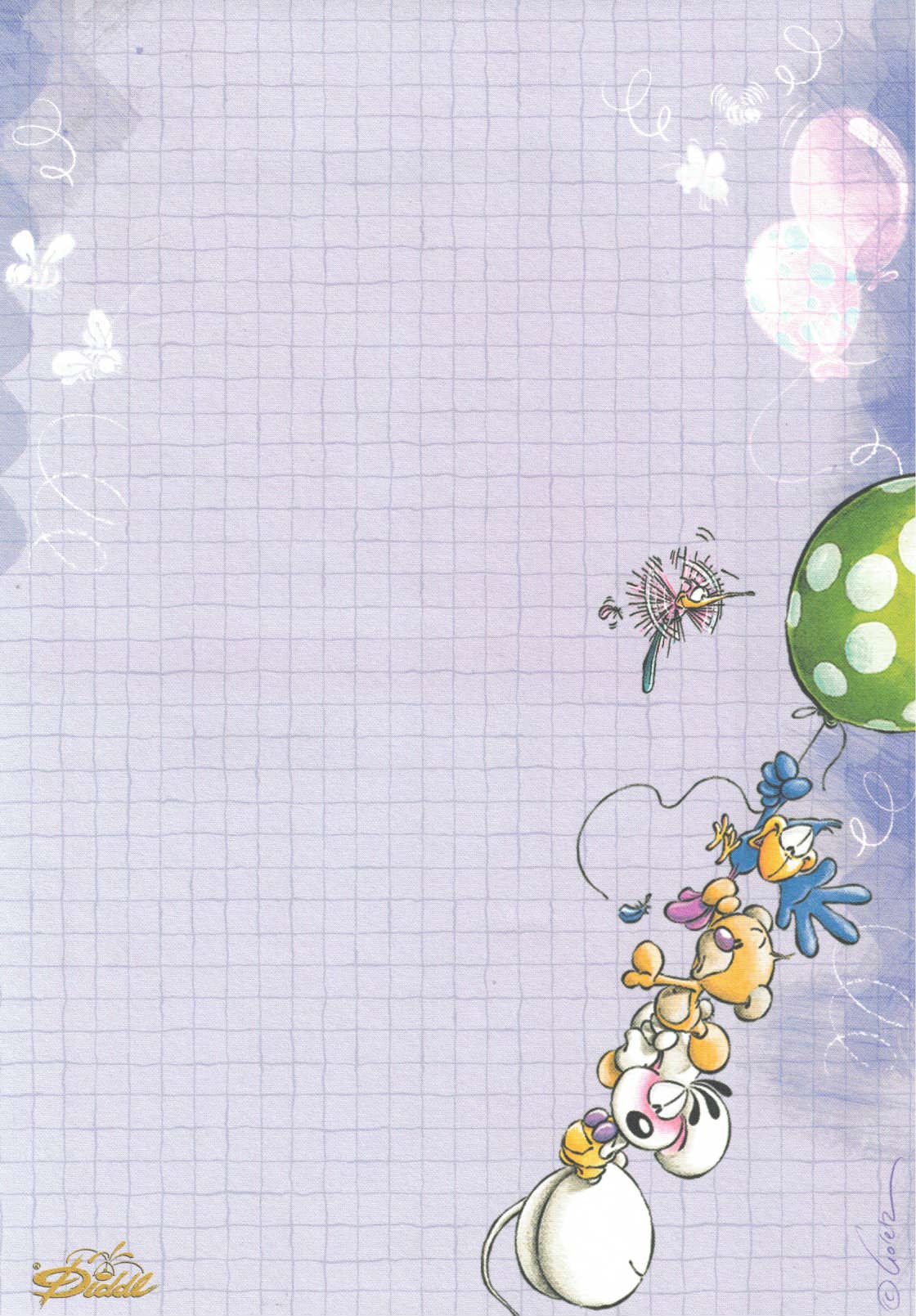 Feuille Diddl A5 n° 230 pilote de ballon