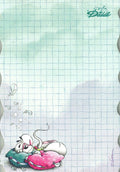 Diddl sheet A6 No. 178 Diddlina with bouquet of flowers