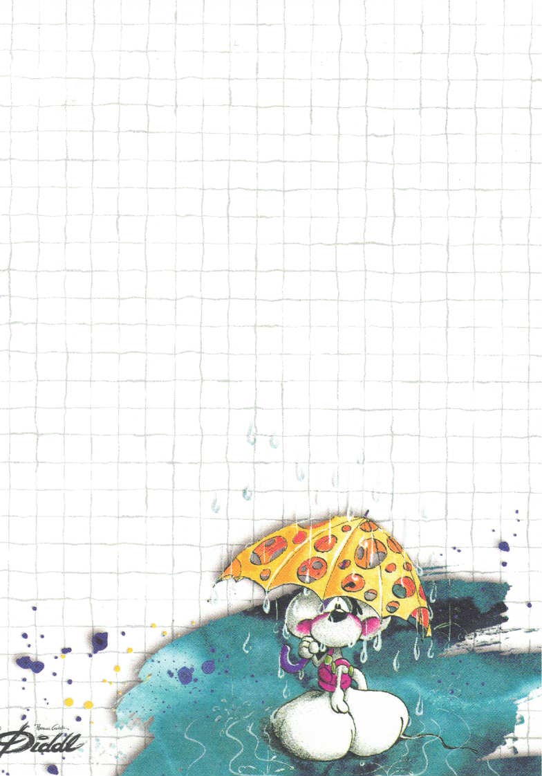 Diddl sheet A6 No. 178 Diddlina with bouquet of flowers