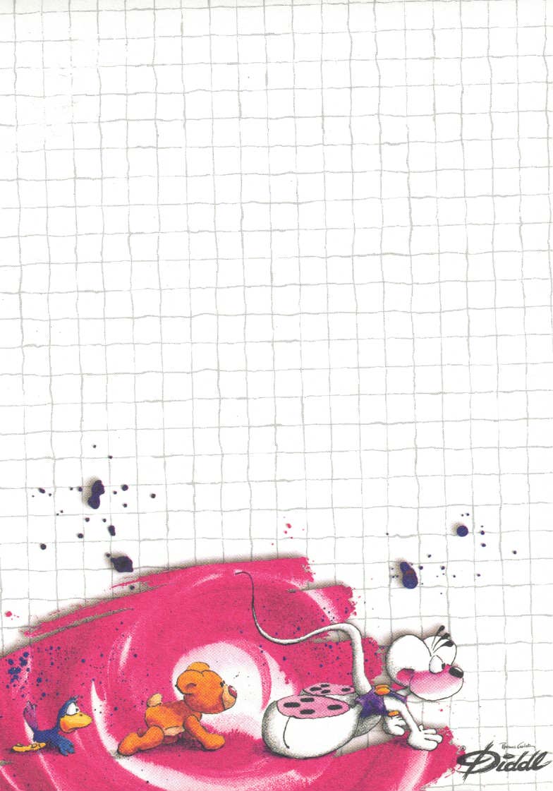 Diddl sheet A6 No. 178 Diddlina with bouquet of flowers