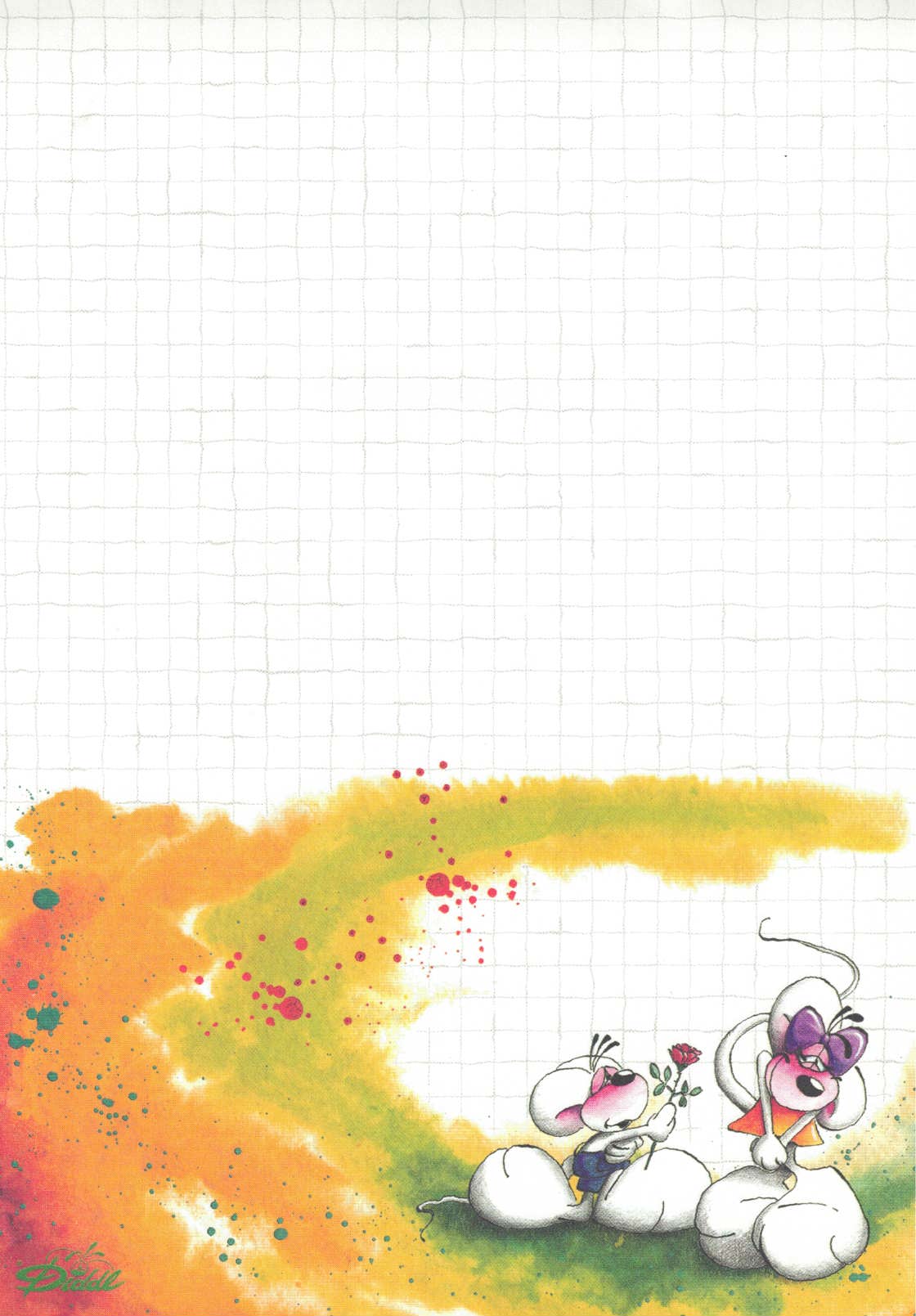 Diddl-Blatt A5 Nr. 186 Rosenkavalier