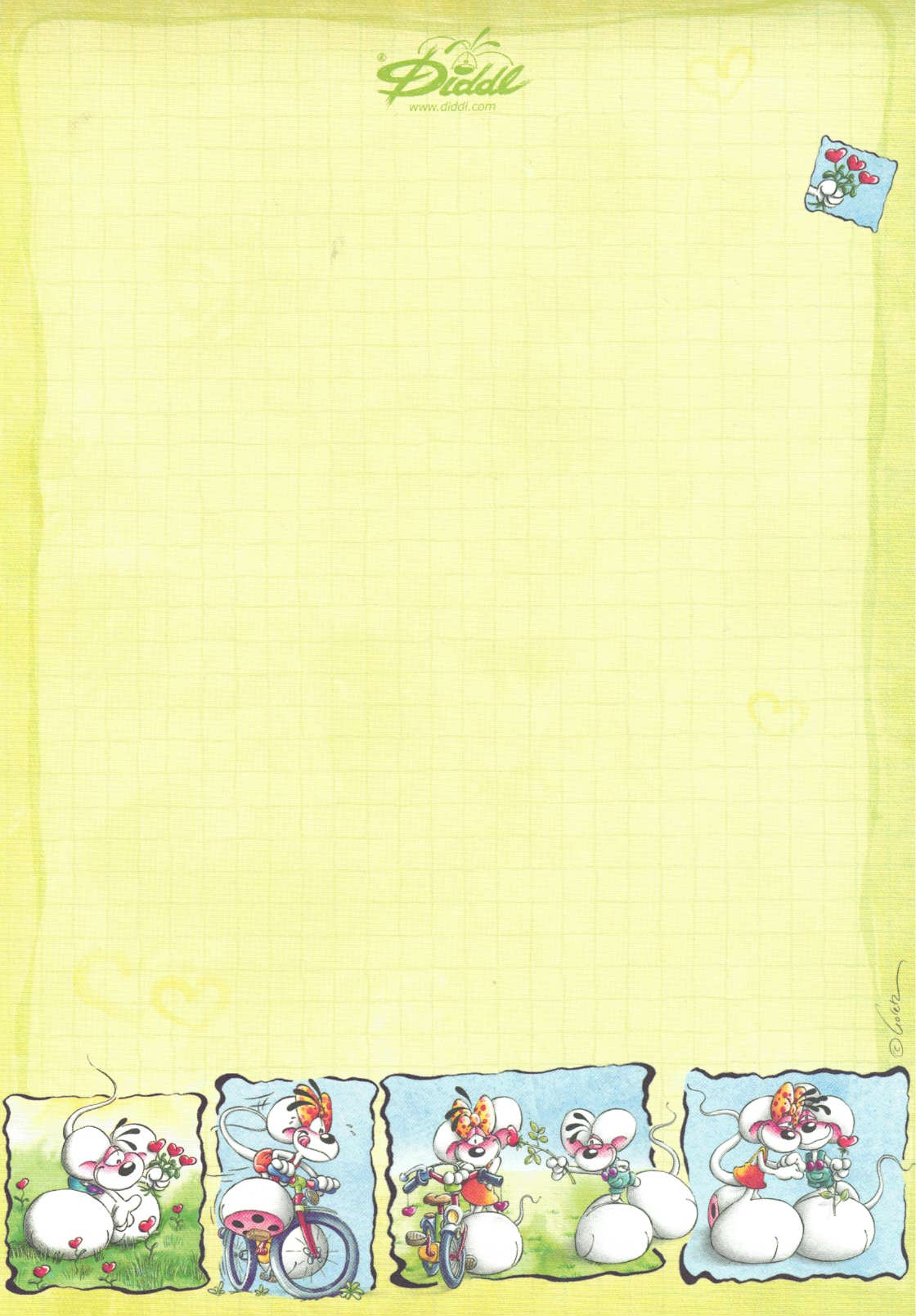 Diddl-Blatt A5 Nr. 352 Rosenpärchen